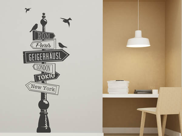 Wandtattoo Geigerhäusl Wegweiser