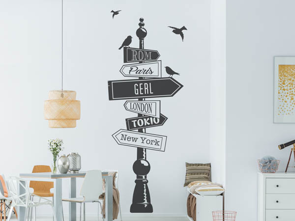 Wandtattoo Gerl Wegweiser