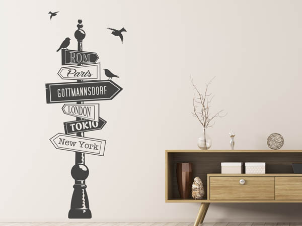 Wandtattoo Gottmannsdorf Wegweiser