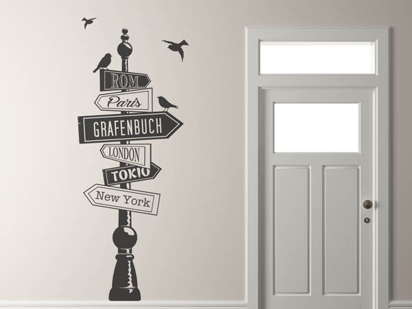 Wandtattoo Grafenbuch Wegweiser