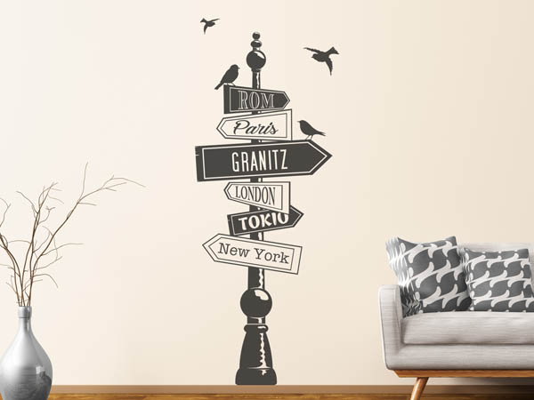 Wandtattoo Granitz Wegweiser