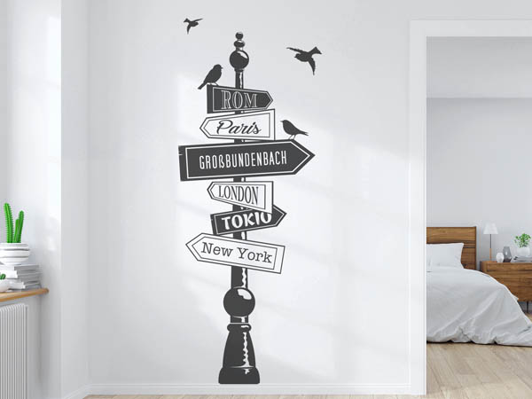 Wandtattoo Großbundenbach Wegweiser