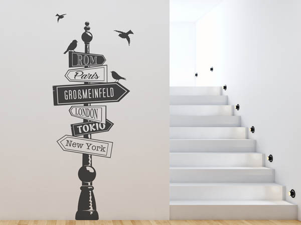 Wandtattoo Großmeinfeld Wegweiser