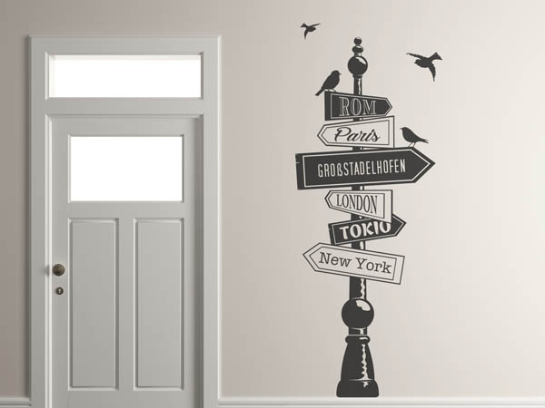 Wandtattoo Großstadelhofen Wegweiser