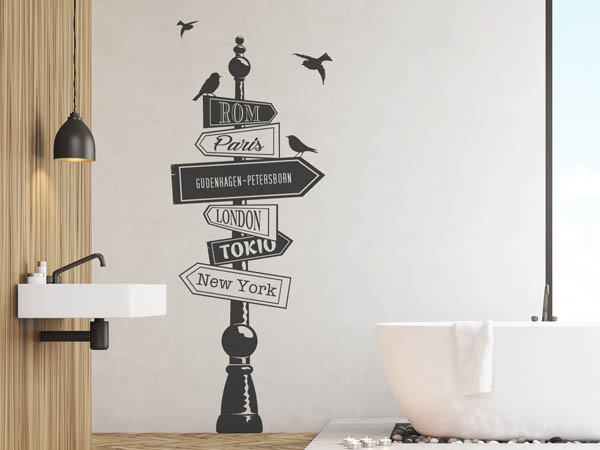 Wandtattoo Gudenhagen-Petersborn Wegweiser