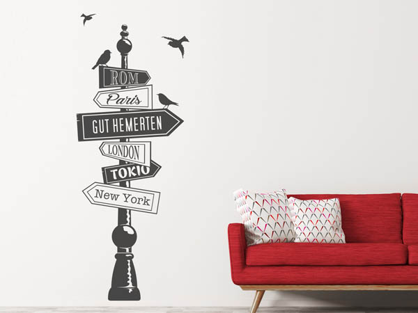 Wandtattoo Gut Hemerten Wegweiser