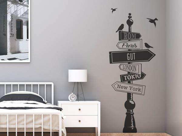 Wandtattoo Gut Wegweiser