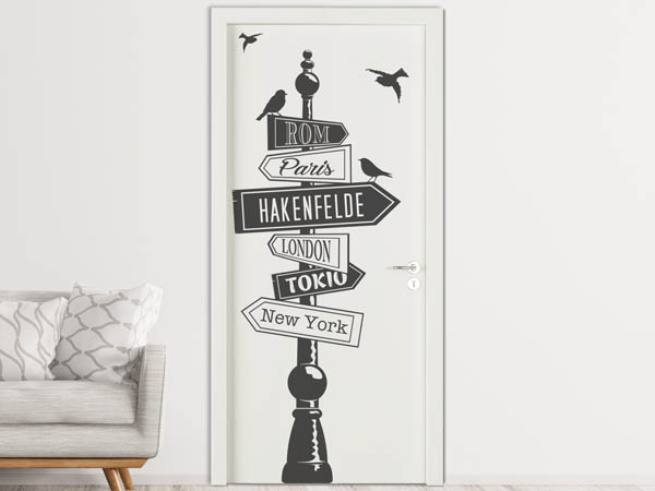 Wandtattoo Hakenfelde Wegweiser