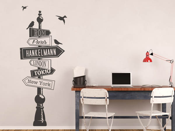 Wandtattoo Hankelmann Wegweiser