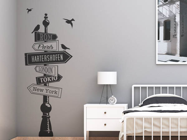 Wandtattoo Hartershofen Wegweiser