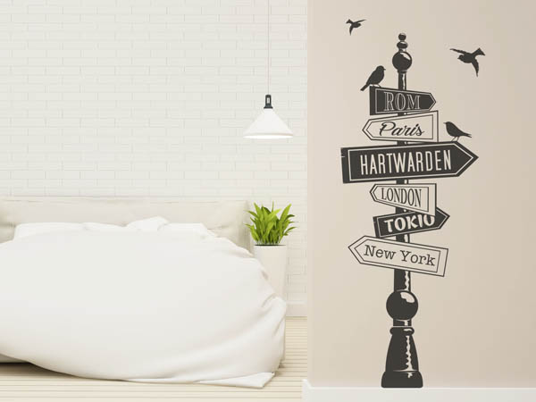 Wandtattoo Hartwarden Wegweiser