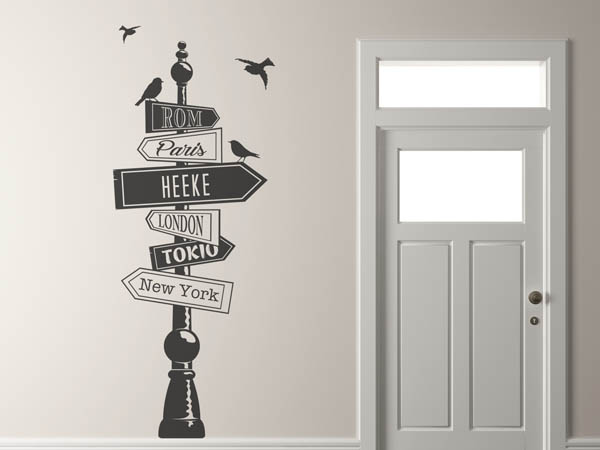 Wandtattoo Heeke Wegweiser