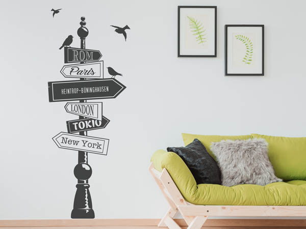 Wandtattoo Heintrop-Büninghausen Wegweiser