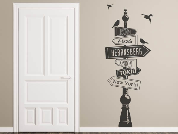 Wandtattoo Herrnsberg Wegweiser