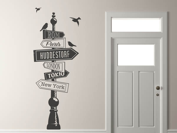 Wandtattoo Huddestorf Wegweiser