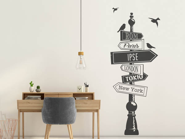 Wandtattoo Ipse Wegweiser