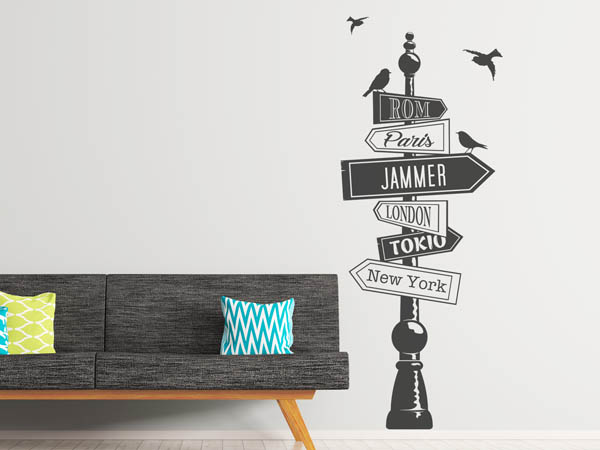 Wandtattoo Jammer Wegweiser
