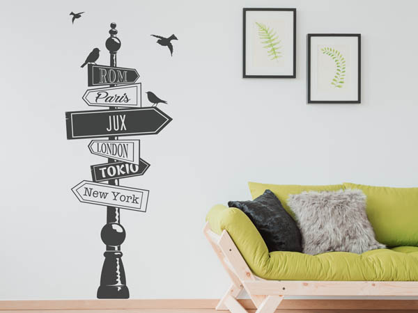 Wandtattoo Jux Wegweiser