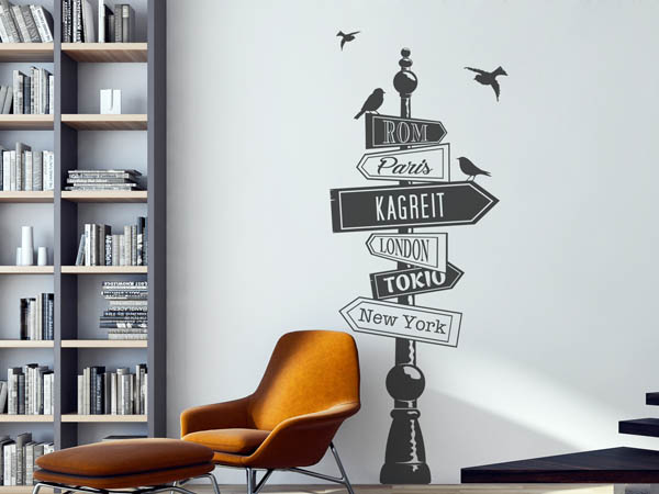 Wandtattoo Kagreit Wegweiser