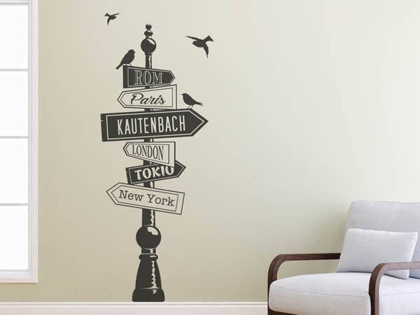 Wandtattoo Kautenbach Wegweiser