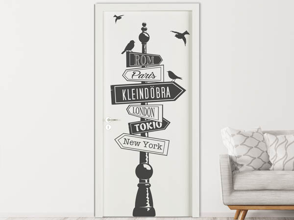 Wandtattoo Kleindöbra Wegweiser