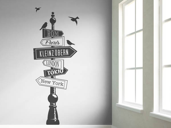 Wandtattoo Kleinzöbern Wegweiser