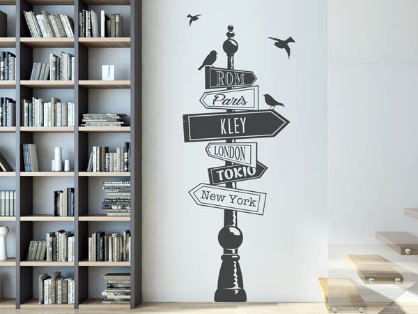 Wandtattoo Kley Wegweiser