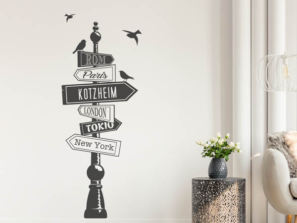 Wandtattoo Kotzheim Wegweiser