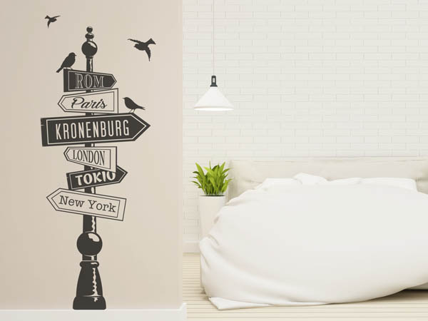 Wandtattoo Kronenburg Wegweiser