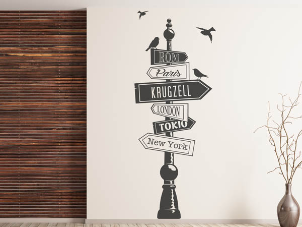 Wandtattoo Krugzell Wegweiser