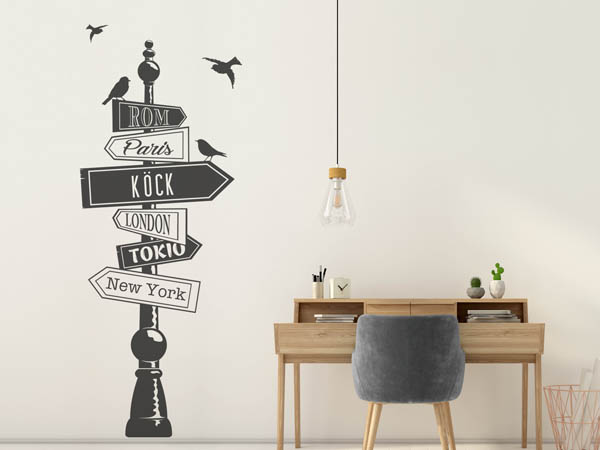 Wandtattoo Köck Wegweiser