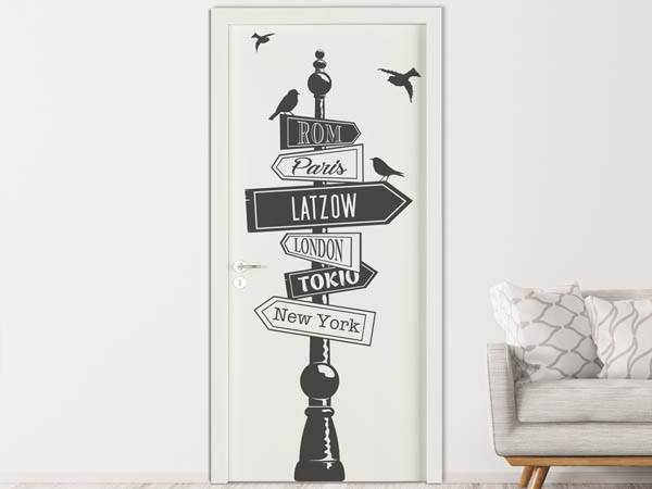 Wandtattoo Latzow Wegweiser