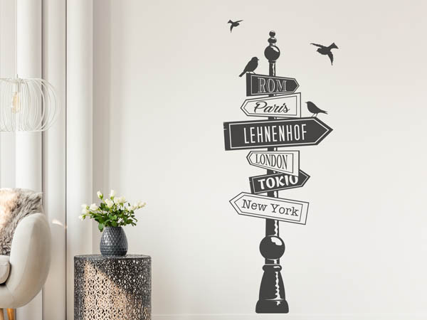 Wandtattoo Lehnenhof Wegweiser