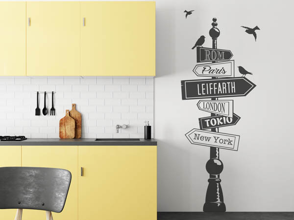 Wandtattoo Leiffarth Wegweiser