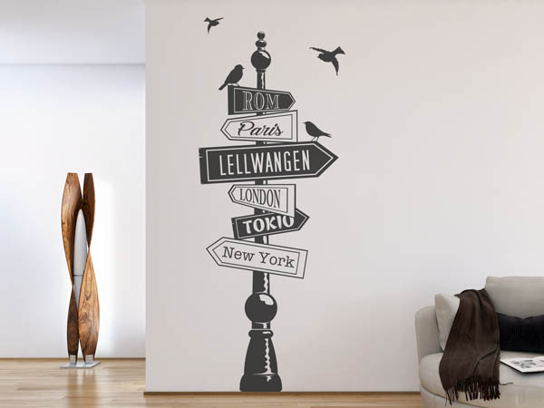 Wandtattoo Lellwangen Wegweiser