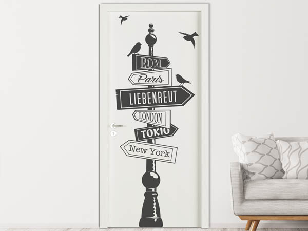 Wandtattoo Liebenreut Wegweiser