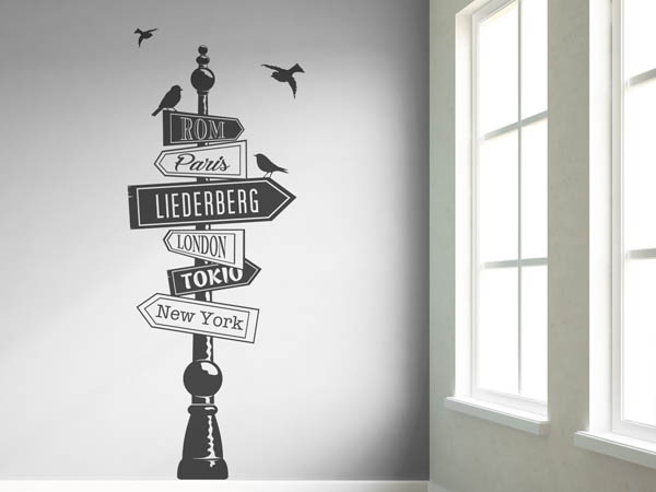 Wandtattoo Liederberg Wegweiser