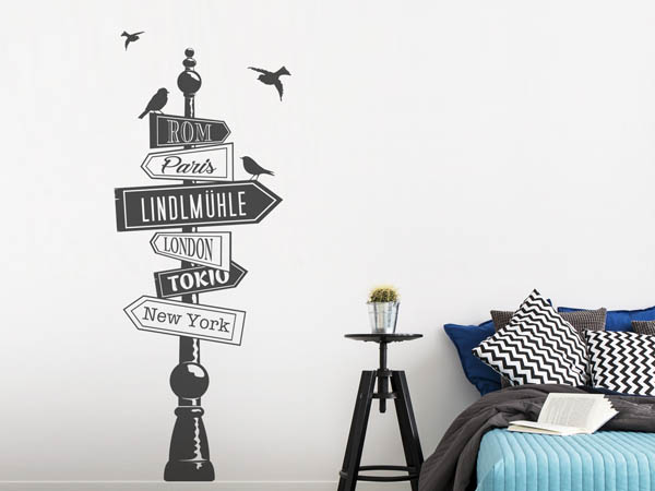 Wandtattoo Lindlmühle Wegweiser