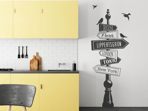 Wandtattoo Lippertsgrün Wegweiser