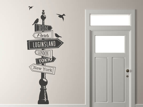Wandtattoo Luginsland Wegweiser
