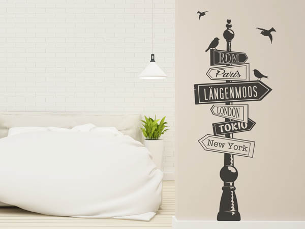 Wandtattoo Längenmoos Wegweiser