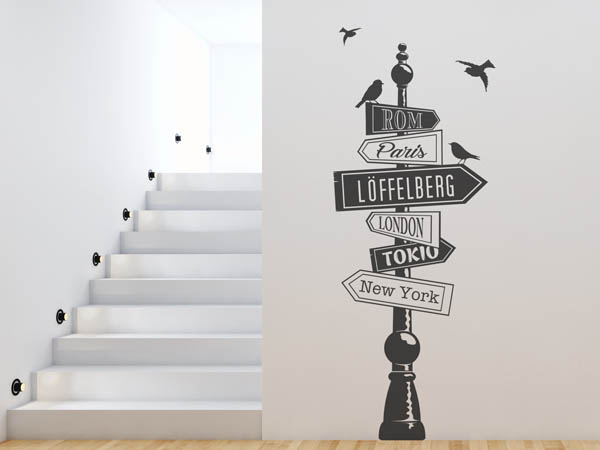 Wandtattoo Löffelberg Wegweiser