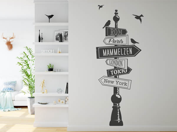 Wandtattoo Mammelzen Wegweiser