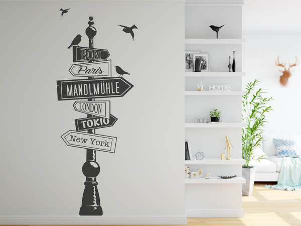 Wandtattoo Mandlmühle Wegweiser