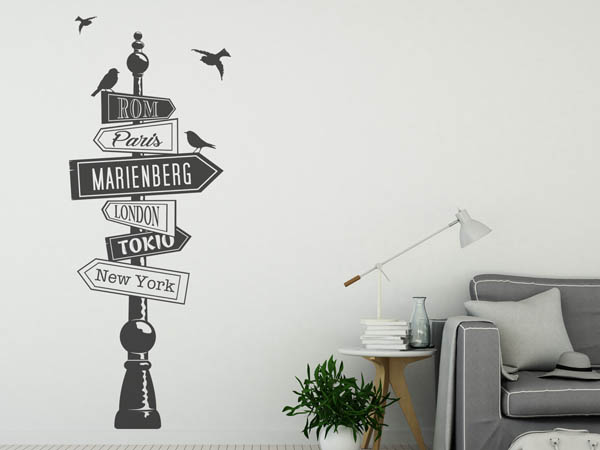 Wandtattoo Marienberg Wegweiser
