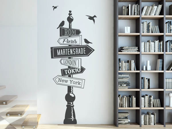 Wandtattoo Martensrade Wegweiser