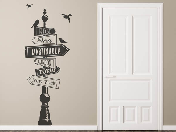 Wandtattoo Martinroda Wegweiser