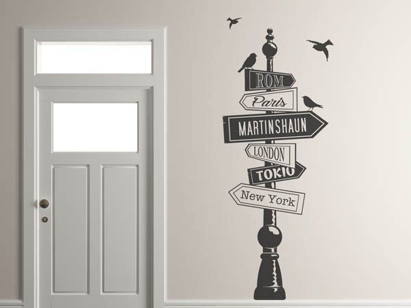 Wandtattoo Martinshaun Wegweiser