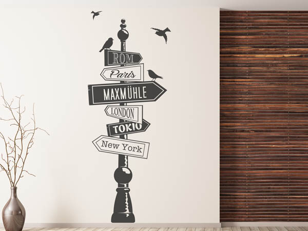 Wandtattoo Maxmühle Wegweiser