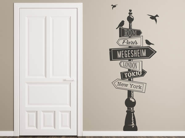 Wandtattoo Megesheim Wegweiser